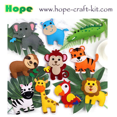 Felt Nonwoven Cloth Sewing with Safe Plastic Niddles for Kids Children Creative DIY handcraft Animals Bags OEM ODM supplier