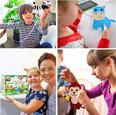 Felt Nonwoven Cloth Sewing with Safe Plastic Niddles for Kids Children Creative DIY handcraft Animals Bags OEM ODM supplier