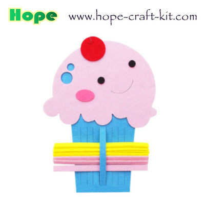 kids children felt non-woven knitted work creative diy crafts kits kids hand craft knitting weaving DIY felt material supplier