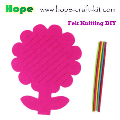 kids children felt non-woven knitted work creative diy crafts kits kids hand craft knitting weaving DIY felt material supplier