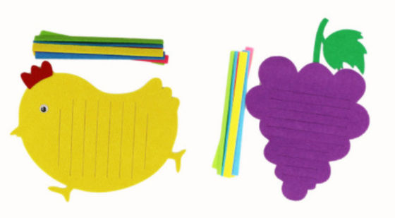 kids children felt non-woven knitted work creative diy crafts kits kids hand craft knitting weaving DIY felt material supplier