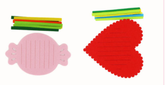 kids children felt non-woven knitted work creative diy crafts kits kids hand craft knitting weaving DIY felt material supplier