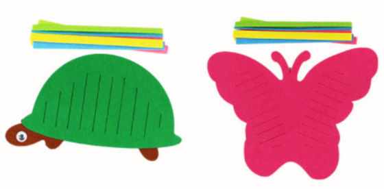 kids children felt non-woven knitted work creative diy crafts kits kids hand craft knitting weaving DIY felt material supplier