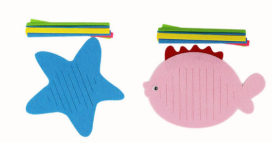 kids children felt non-woven knitted work creative diy crafts kits kids hand craft knitting weaving DIY felt material supplier