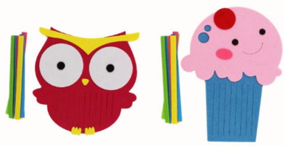 kids children felt non-woven knitted work creative diy crafts kits kids hand craft knitting weaving DIY felt material supplier