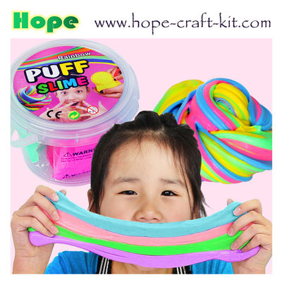 12 Colors 16 Colors 24 Colors Fluffy Puff Slime Eco-friendly Non-toxic Playdough Plasticine Clay Kids Children DIY Toys supplier
