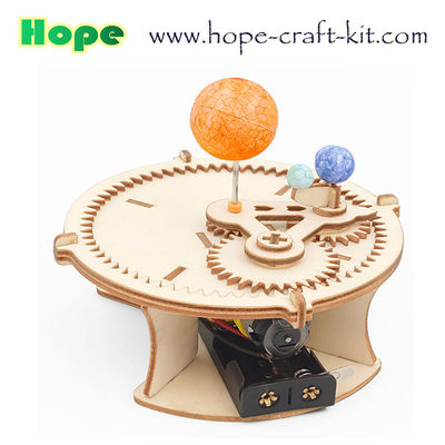 Science Earth Moon and Sun Solar  Moving Orbit Experiment Wooden Color Model Toys Kids DIY Toys STEM astronomy Education supplier