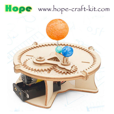 Science Earth Moon and Sun Solar  Moving Orbit Experiment Wooden Color Model Toys Kids DIY Toys STEM astronomy Education supplier