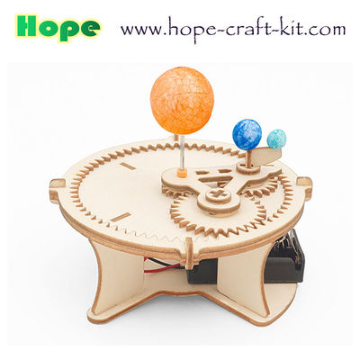 Science Earth Moon and Sun Solar  Moving Orbit Experiment Wooden Color Model Toys Kids DIY Toys STEM astronomy Education supplier