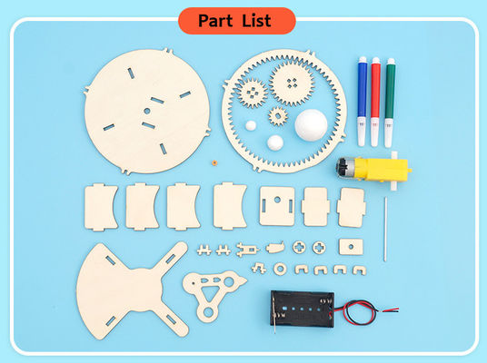 Science Earth Moon and Sun Solar  Moving Orbit Experiment Wooden Color Model Toys Kids DIY Toys STEM astronomy Education supplier